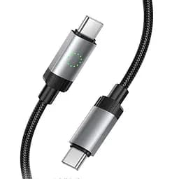 Дата кабель Hoco X117 Star Type-C to Type-C 60W (1m) Black - мініатюра 3