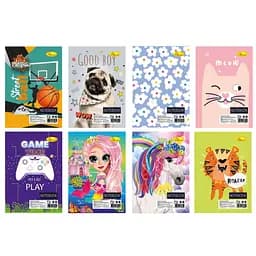 Блокнот дитячий А7 АП-1715 на пружині 72 аркушів, асортимент