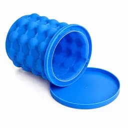 Силіконова форма відро для льоду з кришкою Ice Cube Maker Genie для охолодження напоїв Блакитний 88476 - мініатюра 5