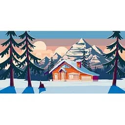 Картина за номерами Будиночок у горах ArtCraft 80х40 см кольорова 000267946