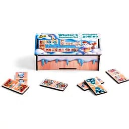 Настольная игра Новогоднее домино Ubumblebees (ПСД242) PSD242, 28 плашек