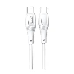 Дата кабель USB-C to USB-C 1.0m 60W High Elastic Zeus XO (NBQ239B_White)