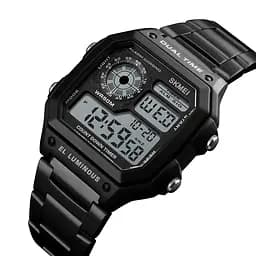 Чоловічий годинник Skmei 1335 Ripple Black - мініатюра 3