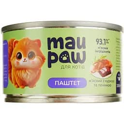 Набір вологого корму для дорослих котів MAU PAW 600 г (5 шт. + 1 шт. подарунок х 100 г) - мініатюра 4