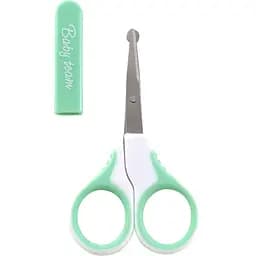 Ножницы детские Baby Team 0+ с чехлом мятные (7102)