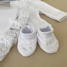 Костюм для хрещення "Чарівна світлинка-3 В" велюр зріст 62 см (1 – 3 місяці) Betis Білий - мініатюра 2