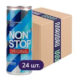Упаковка энергетического напитка Non Stop Original безалкогольный 6 л (0.25 л х 24 шт.)