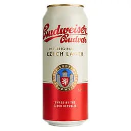 Пиво Budweiser Budvar Original світле, 5%, з/б, 0.5 л