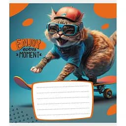 Тетрадь ученическая "Лови момент" Leader 012-500240K-5 в клеточку, 12 листов