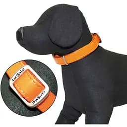 Нашийник для собак Croci LEATHERETTTTTE екошкіра/нейлон 26-40 см (помаранчевий лак)