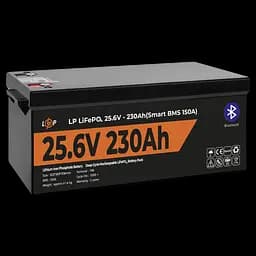 Акумулятор LP LiFePO4 25,6V - 230 Ah (5888Wh) (Smart BMS 150А) з BT пластик - мініатюра 4