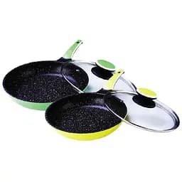 Сковорода зі скляною кришкою антипригарна Maestro 22 см MR-1220-22 алюміній