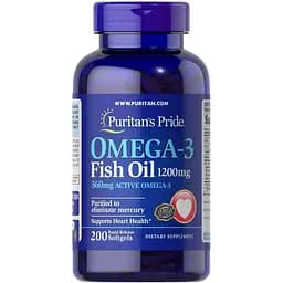 Риб'ячий жир Омега-3 Puritan's Pride Omega-3 Fish Oil 1200 мг/360 мг 200 капсул (PTP-13328)