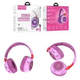 Навушники бездротові Hoco W43 Adventure BT headphones накладні до 25 годин фіолетові - мініатюра 6