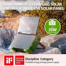 Портативна електростанція Browey Solar Panel 22W PN-600 євро версія 600W - мініатюра 6