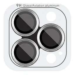 Захисне скло Metal Classic на камеру (у упак.) для Apple iPhone 14 Pro (6.1) / 14 Pro Max (6.7) Срібний / Silver