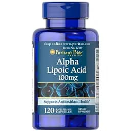 Натуральна добавка Puritan's Pride Alpha Lipoic Acid 100 mg, 120 капсул