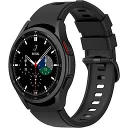 Ремінець для Samsung Galaxy Watch 4 Classic 46mm - чорний ширина кріплення 20мм силікон Watchbands RiccoOne (W29-2WB87751991)