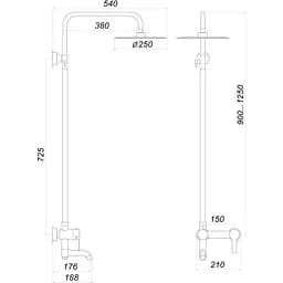Душова система Globus Lux Alpen SBT1-SH-02 - мініатюра 5