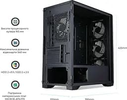 Корпус QUBE MESH Black (MESH_FMNU3) Без БП - мініатюра 5