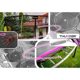 Батут із внутрішньою сіткою THUNDER Inside Ultra 14FT 435 см Black/Pink - мініатюра 10