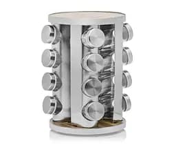 Органайзер набор для специй на вращающейся подставке Edenberg EB-18004 16 емкостей для хранения специй Серый