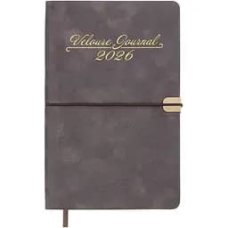 Щотижневик датований Buromax Velour 2026 A5 штучна шкіра сірий (BM.2710-09)