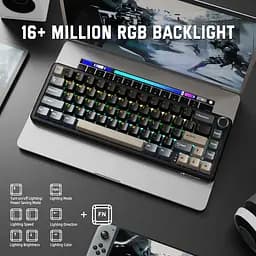 Ігрова механічна клавіатура Attack Shark X66 / 60% / Три режими підключення / Strawberry Switch / Beige - мініатюра 4