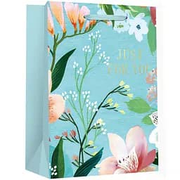 Пакет подарунковий Malevaro Large Flowers дизайн 2 паперовий 26x12.7x32.4 см (760301ML-2)