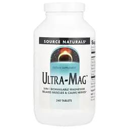 Комплекс магнию Source Naturals Ultra-Mag, 240 таблеток з п'яти форм