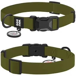 Нашийник для собак Waudog Magnet водостійкий з QR паспортом M, Ш 20 мм, Д 28-40 см хакі
