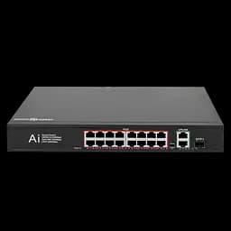 Комутатор мережевий POE GV-010-D-16+2 PG+1 SFP - мініатюра 2