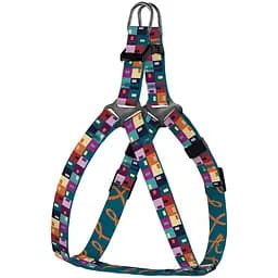 Шлея для собак дрібних порід BronzeDog Urban Art Печворк XXS 24-30 см