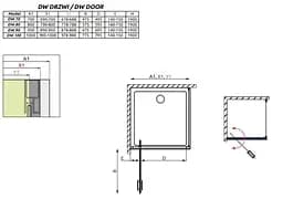 Душові двері Radaway Twist DW 70 см 382000-01 - мініатюра 4