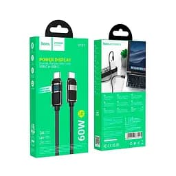 Кабель Hoco Type-C to Type-C Line charging data cable with display U137 1.2 м 60W/3A - мініатюра 2