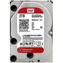 Накопичувач HDD WD SATA 2.0TB Red Pro NAS 7200rpm 64MB (WD2002FFSX)