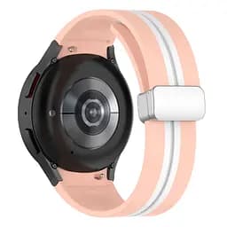 Ремінець для Samsung Galaxy Watch 6 40mm 6 44mm - рожево-білий ширина кріплення 20мм силікон Watchbands Cls-line (W16-1WB28766420) - мініатюра 2