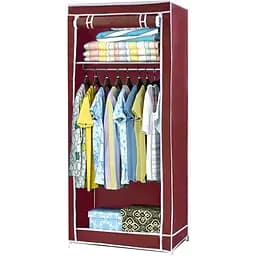 Шафа тканинна Stenson розкладна 75х45х150 см wine red (26033)