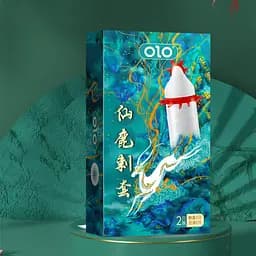 Презервативи стимулюючий з вусиками OLO Immortal Deer (Безсмертний Олень) з силіконовою змазкою 18 см 2 шт.