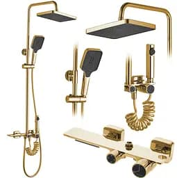 Душова система Rea Helix gold з виливом REA-P6619, Золотий - мініатюра 9