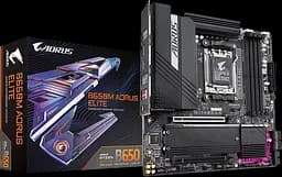Mатеринська плата Gigabyte B650M AORUS ELITE Socket AM5 - мініатюра 1