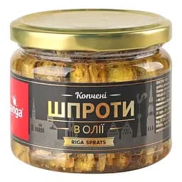 Шпроти Banga копчені в олії скло 250 г