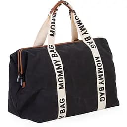 Сумка Childhome Mommy bag Signature - Canvas Black, чорна (CWMBBSCBL) - мініатюра 2