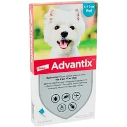 Краплі Elanco (Bayer) Advantix від бліх і кліщів для собак від 4 до 10 кг 1 піпетки - мініатюра 2