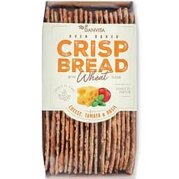 Хлебцы пшеничные хрустящие Danvita с сыром, сушеными томатами и базиликом 130 г (755142)