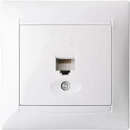 Розетка компьютерная Brille KB-1PC wh белая (L139-012)