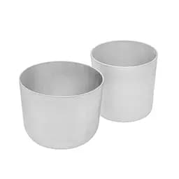 Набір з 2 форм для випікання пасок, хліба та кексів з литого алюмінію 0.35 та 0.2 л, Полімет Сірий 85588