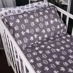 Комплект постільної білизни MirSon Kids Time 17-0675 Queen of Now білий з сірим 160 x 220 см (2200010187854) - мініатюра 2