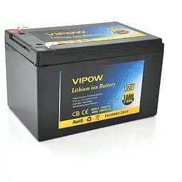 Акумуляторна батарея літієва Vipow 12 V 18Ah з елементами Li-ion 18650 з вбудованою ВМS платою, (3S9P) (151х99х99)мм