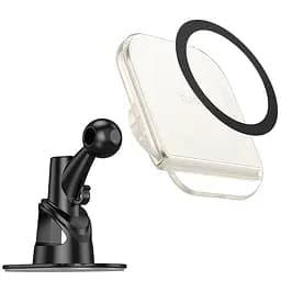 Автотримач Hoco H43 Crystal ring magnetic (center console) White - мініатюра 2